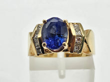 Load image into Gallery viewer, 0944 Vintage 14ct Gold Tanzanite &amp; Diamonds
