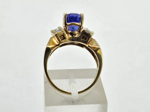 0944 Vintage 14ct Gold Tanzanite & Diamonds