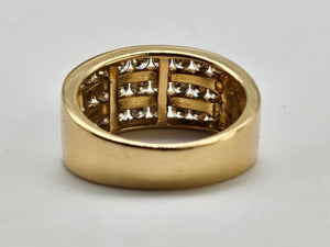 0844: Vintage 18ct Gold Champagne Diamonds Statement Ring -1ct of sparkling natural diamonds