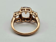 Load image into Gallery viewer, 0856: Vintage: 9ct Rose Gold Pink Morganites 52 Diamonds Cocktail Ring- exquisite
