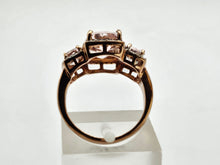 Load image into Gallery viewer, 0856: Vintage: 9ct Rose Gold Pink Morganites 52 Diamonds Cocktail Ring- exquisite
