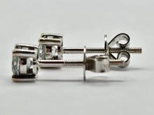 Load image into Gallery viewer, 0918: Vintage: 18ct White Gold Brilliant Cut Diamonds (0.6ct) Stud Earrings
