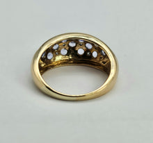 Load image into Gallery viewer, 0573: Vintage; 14ct Gold 13 Tanzanite 14 Diamonds Cocktail Ring- very fine example
