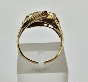 0731: Vintage: 60 years Old 9ct Gold Snake Ring- Date-Mark 1965- remarkable condition