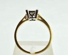 Load image into Gallery viewer, 0937: Vintage: 18ct Gold Princess cut Diamonds (0.6ct)&nbsp; Geometric Set Ring
