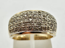 Load image into Gallery viewer, 0768 : Vintage: 9ct Gold 70 Round Cut Diamonds Dress Ring- 1ct of sparkling diamonds
