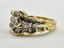 Load image into Gallery viewer, 0808: Vintage: 18ct Gold Art Deco Style ( 1ct) Diamonds Ring- sparkling symmetry
