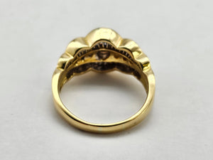 0808: Vintage: 18ct Gold Art Deco Style ( 1ct) Diamonds Ring- sparkling symmetry