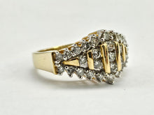 Load image into Gallery viewer, 0913: Vintage: 14ct Gold 31 Round Full-Cut Diamonds (1ct) Ring- sparkling beauty
