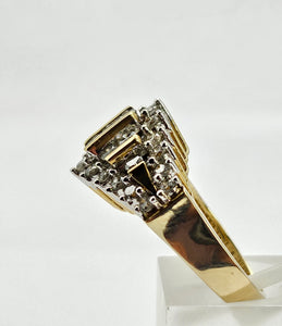 0913: Vintage: 14ct Gold 31 Round Full-Cut Diamonds (1ct) Ring- sparkling beauty