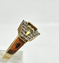 Load image into Gallery viewer, 0913: Vintage: 14ct Gold 31 Round Full-Cut Diamonds (1ct) Ring- sparkling beauty
