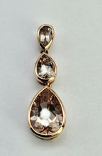 Load image into Gallery viewer, 0901: Vintage: Gorgeous 9ct Rose Gold Pink Pear-Cut Morganites Pendant
