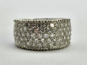 0572: Vintage: Magnificent 18ct White Gold (1.75ct)Diamonds Statement Ring- incredibly sparkly