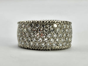 0572: Vintage: Magnificent 18ct White Gold (1.75ct)Diamonds Statement Ring- incredibly sparkly