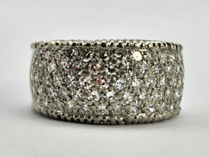 0572: Vintage: Magnificent 18ct White Gold (1.75ct)Diamonds Statement Ring- incredibly sparkly