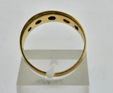 Cargar imagen en el visor de la galería, 0772: Antique: 15ct Gold Sapphires Pearls Stacker- Dress Band- Date- Mark 1900
