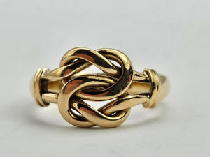 0922: Antique: 18ct Gold "Lovers-Knot" Ring- Date- Mark 1910