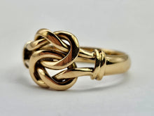 Cargar imagen en el visor de la galería, 0922: Antique: 18ct Gold &quot;Lovers-Knot&quot; Ring- Date- Mark 1910
