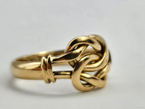 0922: Antique: 18ct Gold "Lovers-Knot" Ring- Date- Mark 1910