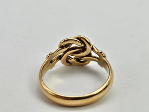 0922: Antique: 18ct Gold "Lovers-Knot" Ring- Date- Mark 1910