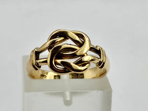 0922: Antique: 18ct Gold "Lovers-Knot" Ring- Date- Mark 1910