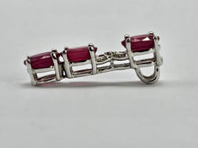 Load image into Gallery viewer, 0904: Vintage: 9ct White Gold Rubies Diamonds Pendant- elegant,, eye catcher
