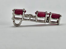 Load image into Gallery viewer, 0904: Vintage: 9ct White Gold Rubies Diamonds Pendant- elegant,, eye catcher
