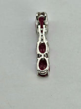 Load image into Gallery viewer, 0904: Vintage: 9ct White Gold Rubies Diamonds Pendant- elegant,, eye catcher
