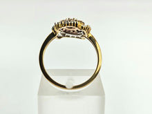 Load image into Gallery viewer, 1011: Vintage: 9ct Gold Champagne &amp; White Diamonds Cocktail Ring- sparkling beauty
