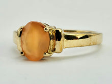 Load image into Gallery viewer, 1277: Vintage: 9ct Gold Fire Opal Solitaire Ring- striking colours
