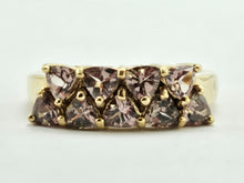 Load image into Gallery viewer, 1038: Vintage Rare 9ct Gold Green Chrysoberyl&#39;s Dress/Stacker Ring- delightful

