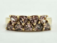 Load image into Gallery viewer, 1038: Vintage Rare 9ct Gold Green Chrysoberyl&#39;s Dress/Stacker Ring- delightful
