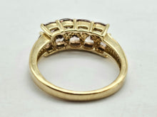 Load image into Gallery viewer, 1038: Vintage Rare 9ct Gold Green Chrysoberyl&#39;s Dress/Stacker Ring- delightful
