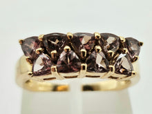Load image into Gallery viewer, 1038: Vintage Rare 9ct Gold Green Chrysoberyl&#39;s Dress/Stacker Ring- delightful
