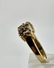 Load image into Gallery viewer, 1038: Vintage Rare 9ct Gold Green Chrysoberyl&#39;s Dress/Stacker Ring- delightful
