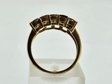 Load image into Gallery viewer, 1038: Vintage Rare 9ct Gold Green Chrysoberyl&#39;s Dress/Stacker Ring- delightful
