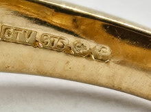 Cargar imagen en el visor de la galería, 1274: Vintage: 9ct Gold Cabochon &quot;Carbuncle&quot; Black Agate Diamonds Signet Ring
