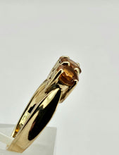 Load image into Gallery viewer, 0962: Vintage: 9ct Gold Fiery Orange Citrines Trilogy Ring&nbsp;
