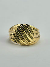 Load image into Gallery viewer, 0991: Vintage: Statement 9ct Gold 42 Yellow Diamonds Dress Ring- sparkling, natural diamonds,

