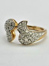 Load image into Gallery viewer, 1284: Vintage: 9ct Gold Diamonds Dramatic Pave Set Cocktail Ring- sparkling beauty
