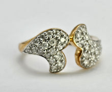 Load image into Gallery viewer, 1284: Vintage: 9ct Gold Diamonds Dramatic Pave Set Cocktail Ring- sparkling beauty
