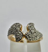 Load image into Gallery viewer, 1284: Vintage: 9ct Gold Diamonds Dramatic Pave Set Cocktail Ring- sparkling beauty
