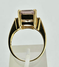 Load image into Gallery viewer, 1329: Vintage: 9ct Gold Emerald Cut Ametrine Diamonds Cocktail Ring
