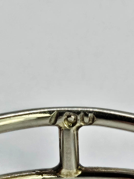 0810: Vintage: 18ct White Gold Cultured Pearl Rubies 3_Stone Ring- eclectic design