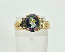 Load image into Gallery viewer, 1302: Vintage: 9ct Gold Caribbean &amp; Glacier Topaz Cocktail Ring-Lush
