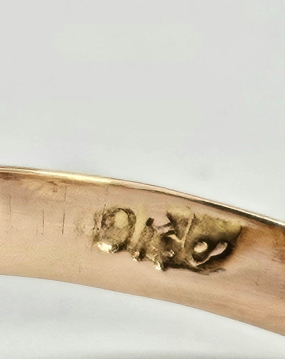 6318: Vintage: Egyptian 9ct Gold Round Cut Yellow Citrine Ring- rare beauty