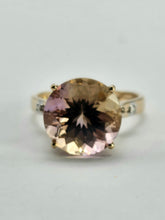 Load image into Gallery viewer, 0866: Vintage: Exquisite 9ct Gold Round Cut Ametrine Diamonds Cocktail Ring
