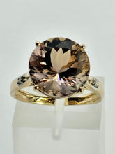 Load image into Gallery viewer, 0866: Vintage: Exquisite 9ct Gold Round Cut Ametrine Diamonds Cocktail Ring
