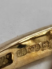 Load image into Gallery viewer, 1001: Vintage; 9ct Gold Cabochon White Moonstone Solitaire Ring- LUSH
