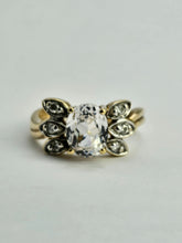Load image into Gallery viewer, 1022: Vintage:: 9ct Gold Pink Morganite Diamonds Cocktail Ring- FAB

